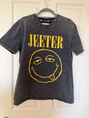 Jeeter Graphic Tee - Black with Yellow Smiley